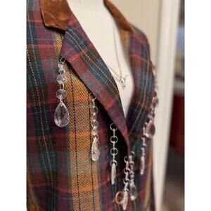 NWOT Fundamental Things Brown Plaid Blazer Size M/10 | SAME DAY SHIPPING